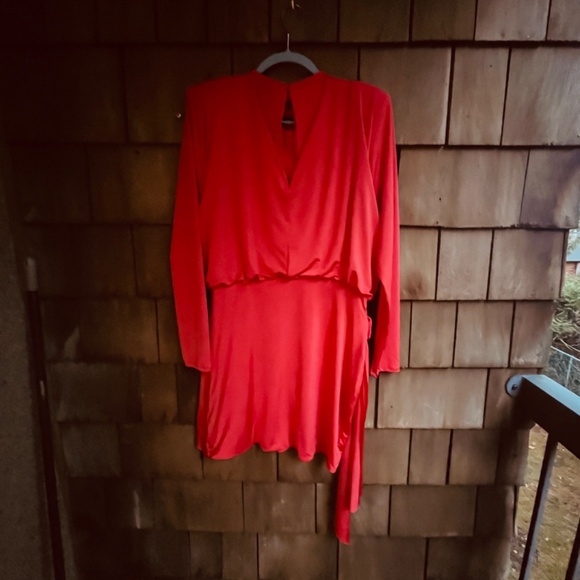 AQUA Red Mini Dress XXL Bloomingdale’s Exclusive Holiday Party Cocktail $98US - Picture 8 of 10